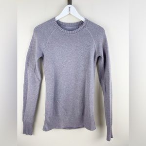 Lululemon Still Lotus Sweater Heathered Silver Lilac Reversible